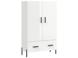 MAISON EXCLUSIVE Aparador Alto Derivados Madeira Branco Brilhante (69,5x31x115 cm)