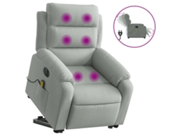 Electric Stand Up Massage Recliner Chair, Electric Stand Up Massage Recliner Chairs Vidaxl Cinzeto Veludo