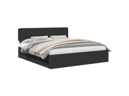 Maison Exclusive - Estrutura Da Cama Preto 200 X 200 Cm Madeira Engenheirada