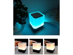 Led Colorido Luz Portátil Usb Alarme Noturno Alto-falante Sem Fio
