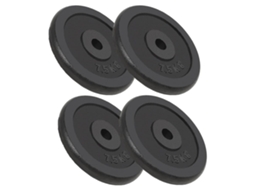 Vidaxl Discos De Musculação 4 Pcs 4x7,5 Kg Ferro Fundido