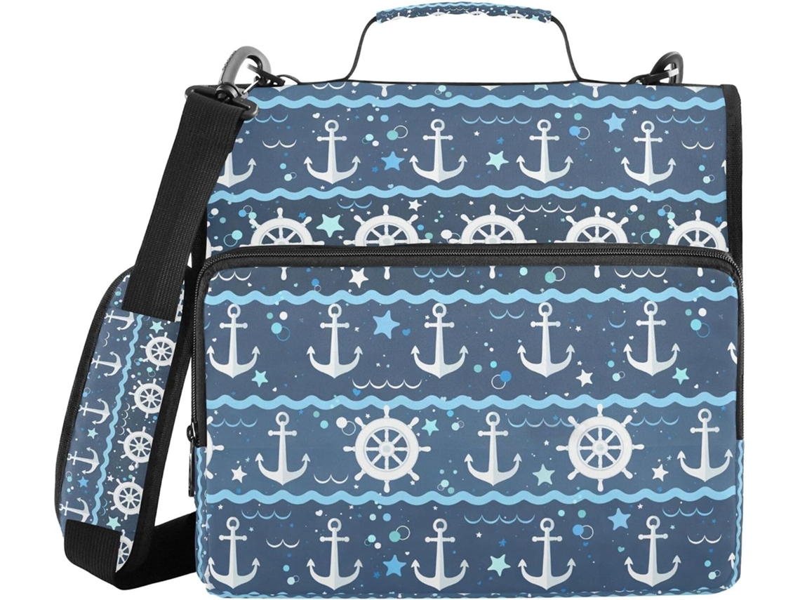 Pasta Ocean Anchors Com Bolsos Extras E Alça, Fácil De Transportar, 3, 8cm 1, 5 Polegadas, 3 Argolas Armazenamento