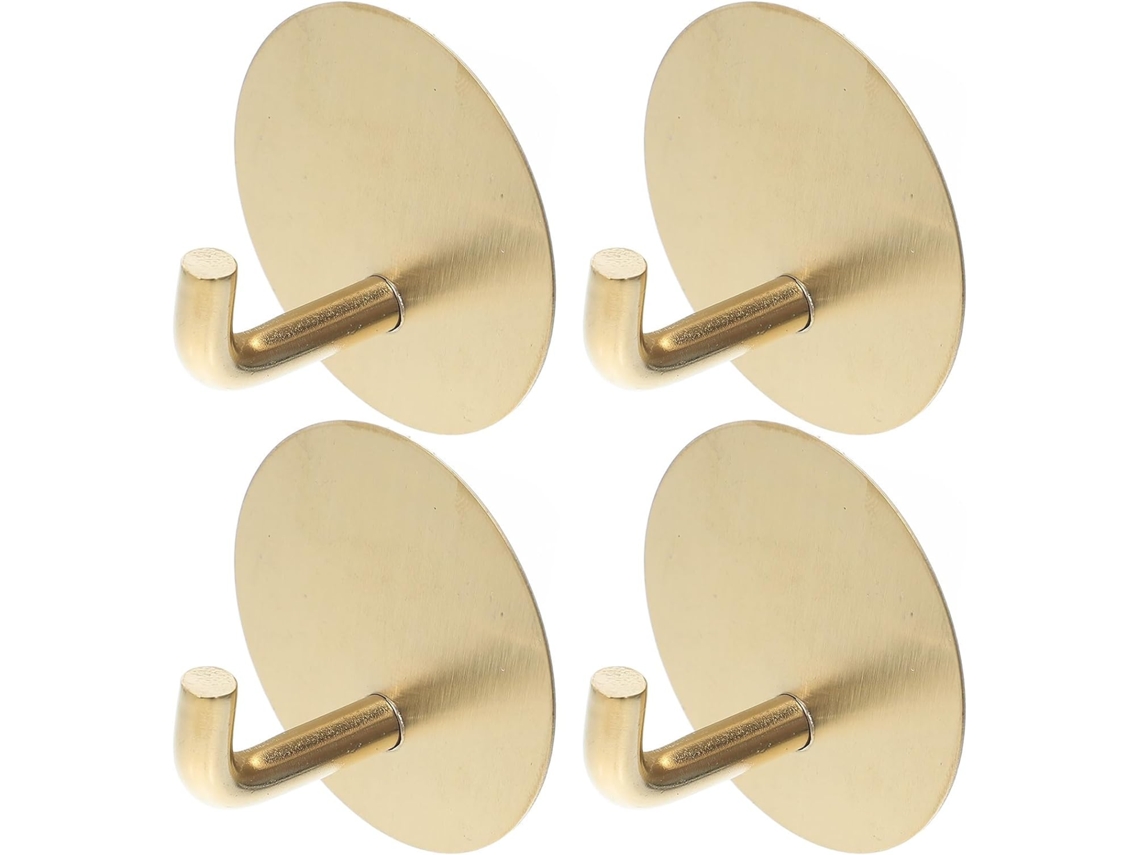 Conjunto De 4 Ganchos De Parede Com Fixação Adesiva Para Objetos