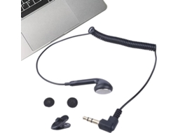 Fones De Ouvido Com Fio E Mola, Conector 3,5 Mm, Mono, Cancelamento