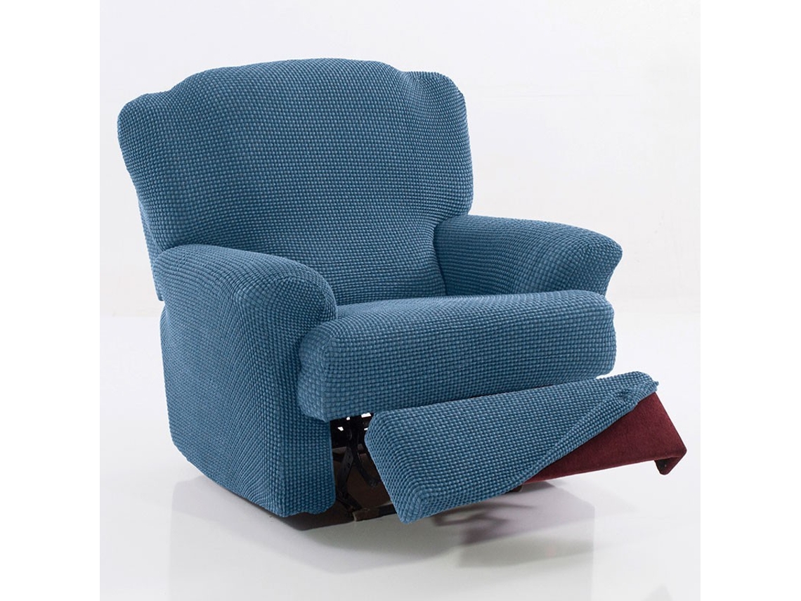 Maxifundas | Capa De Poltrona Relax Relive | Cor Celeste | Alta Elasticidade E Toque Suave | Feita Em Espanha