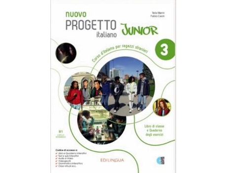 Livro Nuovo Progetto Italiano Junior 3 - Libro Di Classe E Quaderno Degli Esercizi De Diversos (português Do Brasil)