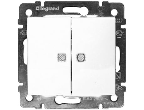 Interruptor Duplo Valena Branco Legrand 774212