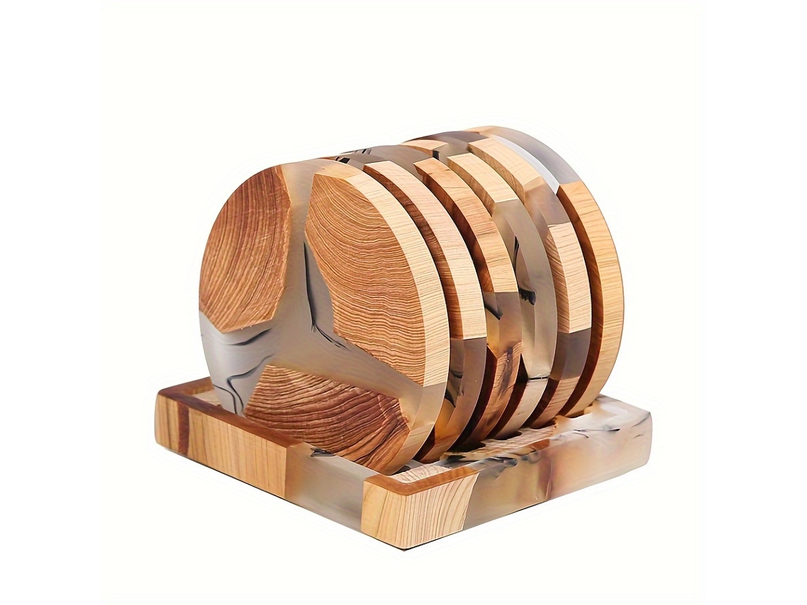 Porta copos de Cedro com Suporte para Armazenamento AQUAFORGE