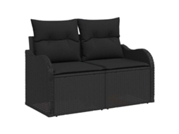 Maison Exclusive - Conjunto De Sofá De Jardim 8 Pcs Preto Rattan Sintético