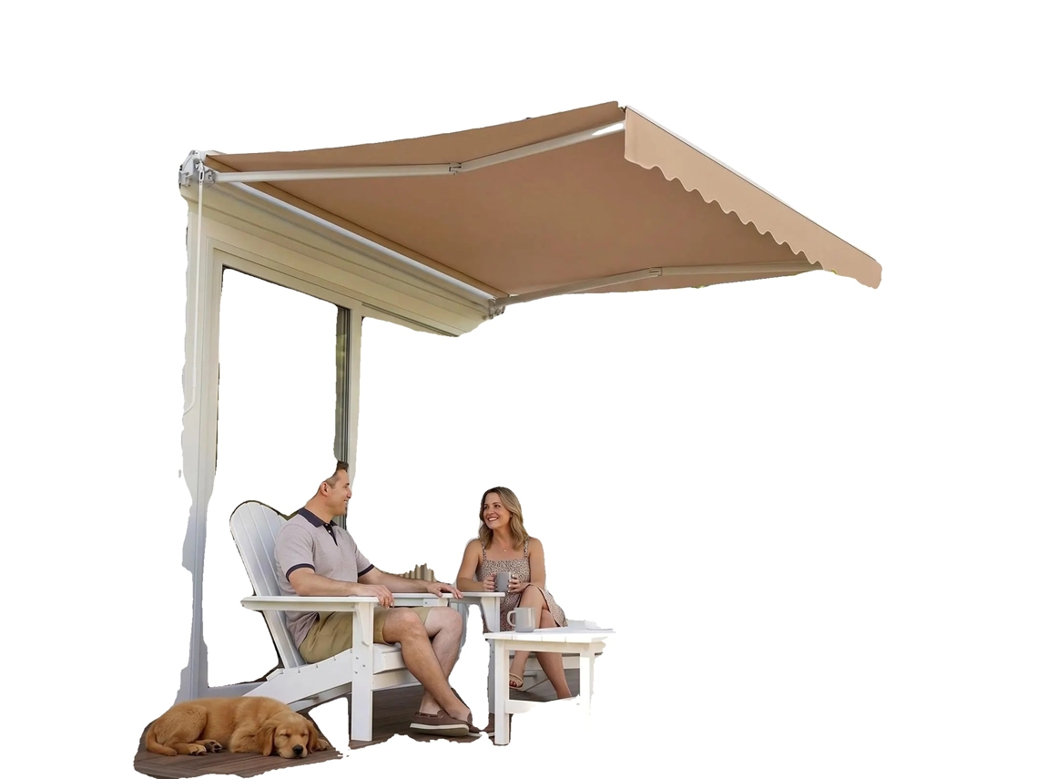 Sombrinhas, Operação Manual, Proteção Uv, 2.5x3m Bege