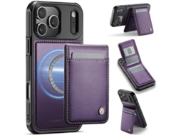 Capa Para Iphone 17 Pro Max Jeehood Estilo Britânico Com Rfid E Magsafe Em Pu