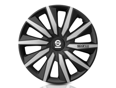 Tampões De Roda Milano 16 Sparco Corsa Preto E Prata