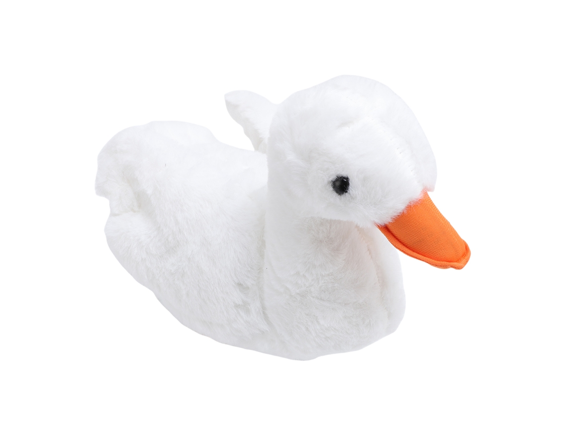 Primerox brinquedo de Pelúcia de Pato Macio Confortável Fofo Simulado Multifuncional Branco