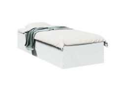 Vidaxl Estrutura de Cama 90x190 Cm Derivados de Madeira Branco