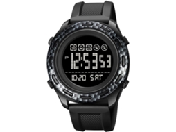 Relógio Digital Sport Alarm Week Relógio de Pulso À Prova DÁgua-Preto