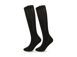 2 Pares De Meias De Compressão Com Zíper Para Homens E Mulheres, Preto, Preto P M