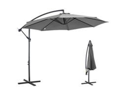 Guarda sol de Jardim Ø295cm Parasol Inclinável com Manivela BTFORUS