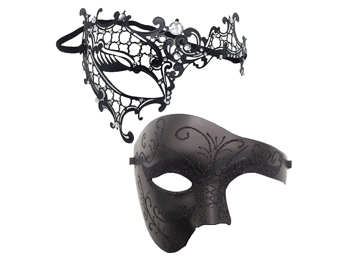 Peças De Máscaras Venezianas, Máscaras De Metal Para Casais, Máscaras Para Baile De Máscaras, Carnaval