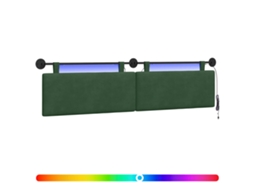 Conjunto 1 Cabeceira Suspensa Vidaxl Verde Cordão (210 X 55 X 5 Cm)