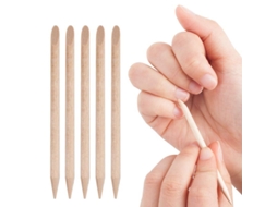 Palitos de Bambu para Manicure e Pedicure 4,5 Polegadas 50 Unidades com Ponta Afiada e Aperfilada