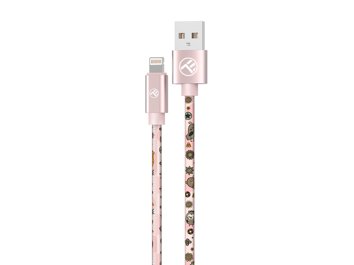 TELLUR Graffiti Data Cable Usb To Lightning 3A 1M Rosa