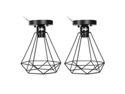 2026 protector de Jaula para Lámpara de Techo Con Base de Soportes Estilo Vintage Industrial para Bombillas E27