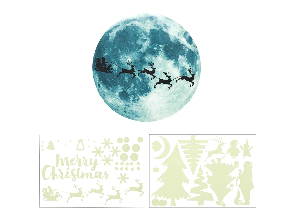 Adesivo De Parede Natalino Brilhante Para Casa Decorar Natal 2025