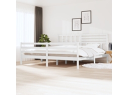 Vidaxl Estrutura De Cama 200x200 Cm Madeira Maciça Branco