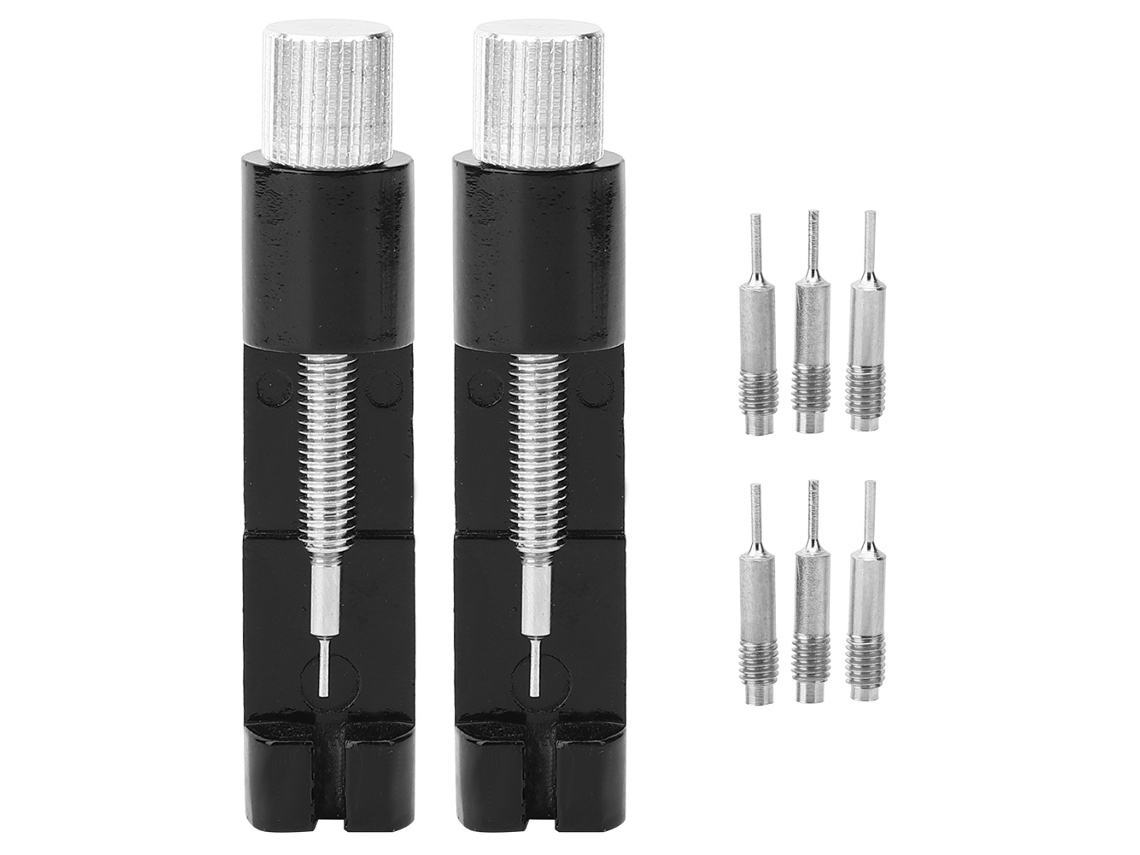 Ferramenta Profissional Para Remover E Ajustar Pulseiras De Relógio, 2 Peças, Altura Ajustável, Cor Preta
