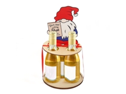 Laxiscreed Santa Mini Garrafeira De Vinho Branco Com Design De Velho Lao