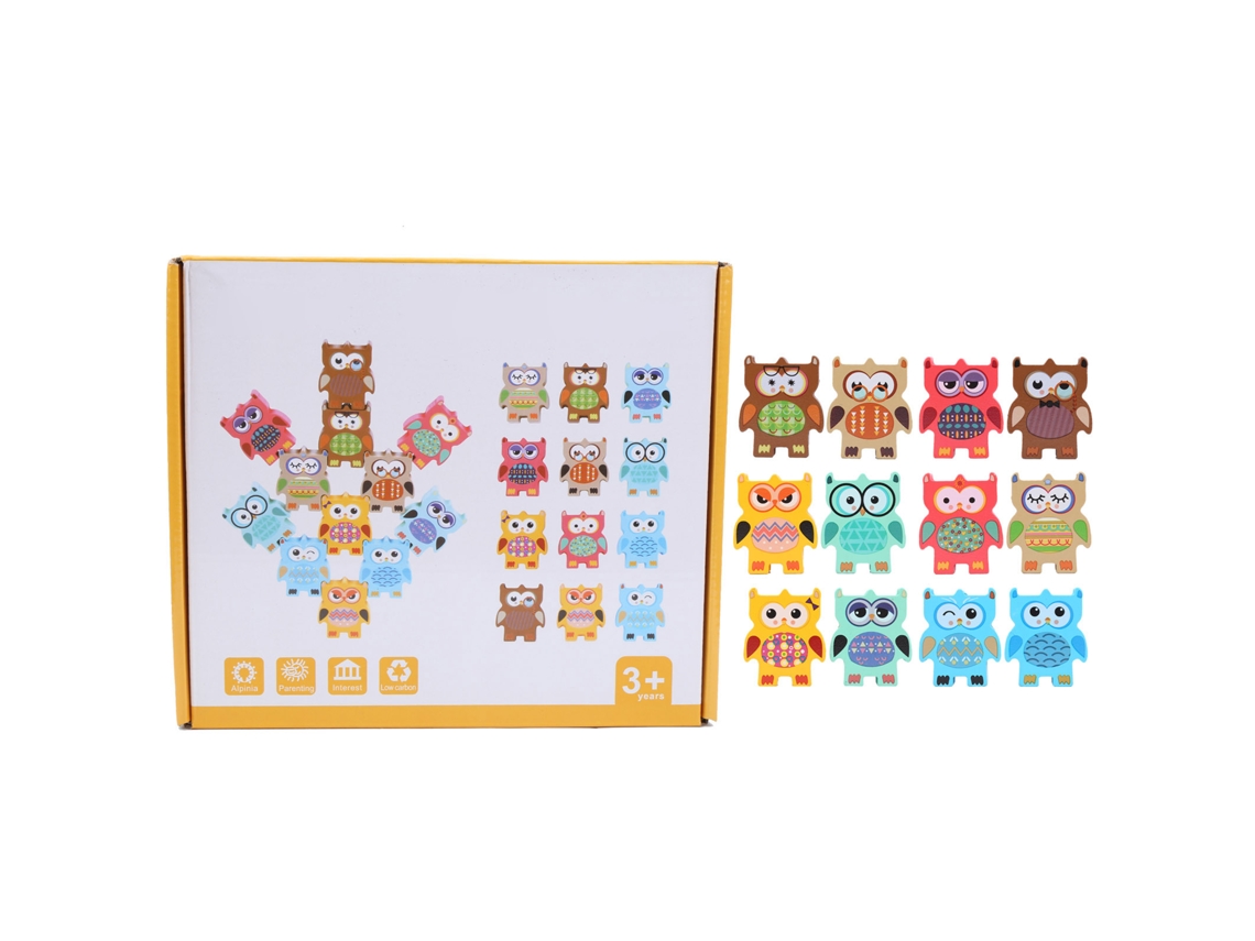 Brinquedo De Blocos De Madeira Educativo Infantil Puzzle Jogo De Construção Para Bebê 36 Meses +
