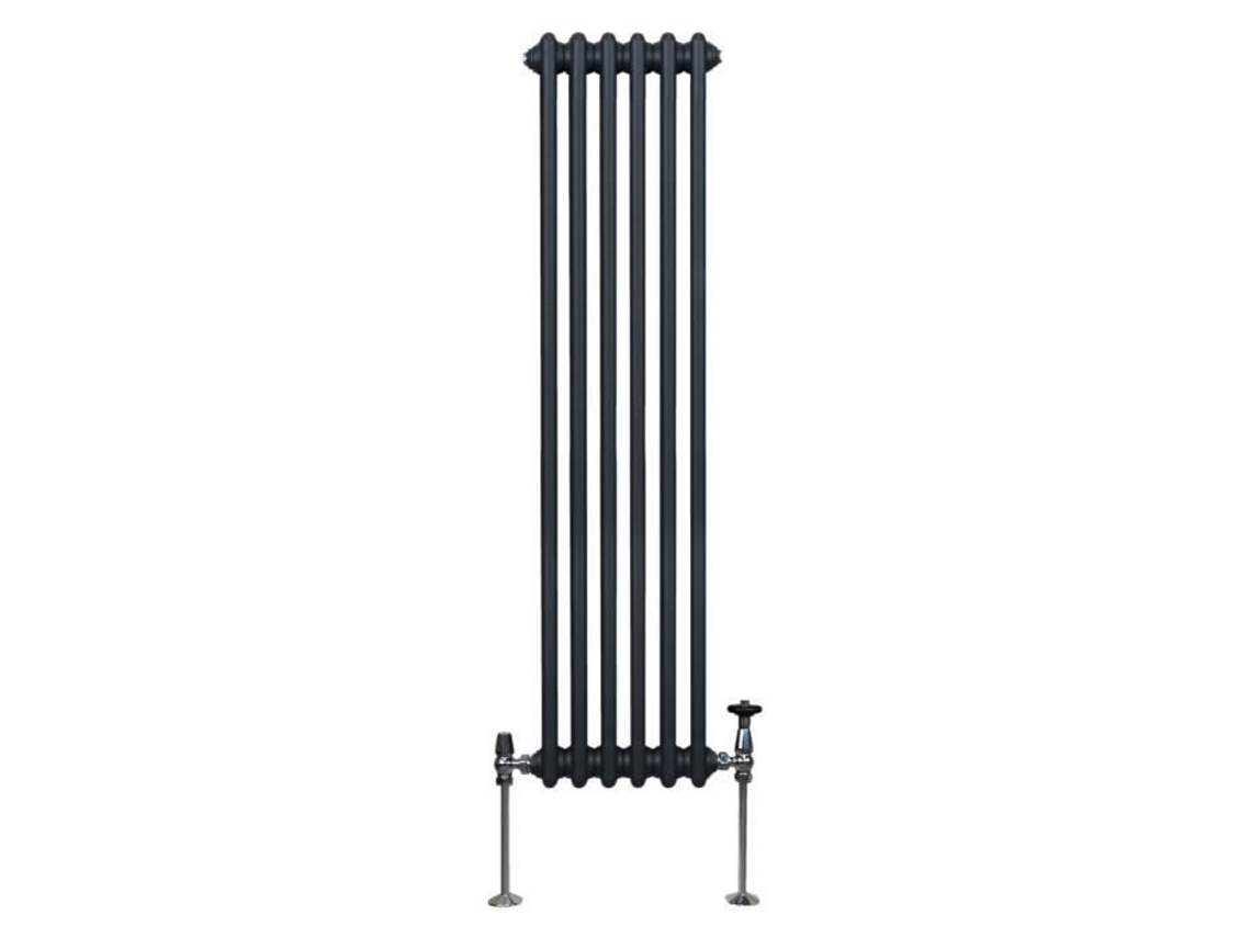 Radiador Tradicional com 2 Colunas Aquecimento Vertical Antracite 1500 x 292mm