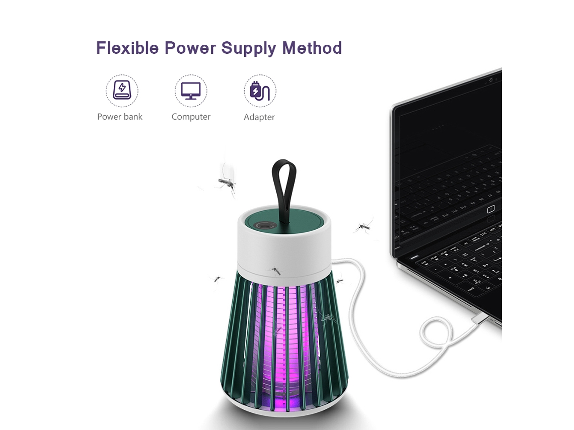 Lâmpada Mosquitera Eléctrica Recarregável Para Lar Escritório Camping