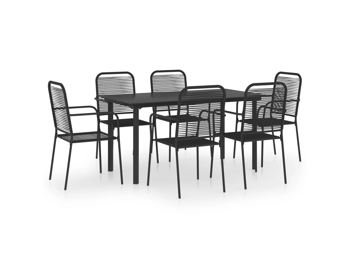 Conjunto de Jantar Jardim 5 Pcs Madeira Acácia Maciça e Metal MAISON EXCLUSIVE