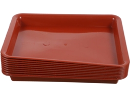 Pratos para Vasos de Plantas Inoomp, Plástico, 10 Peças, 20x15cm, Retangulares, Bandeja Coletora de Água para Bonsai e CHABERLU