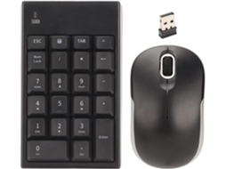 Teclado Numérico e Mouse Combinados de 2,4 Ghz com 22 Teclas e 1200 Dpi. SFUSHOS