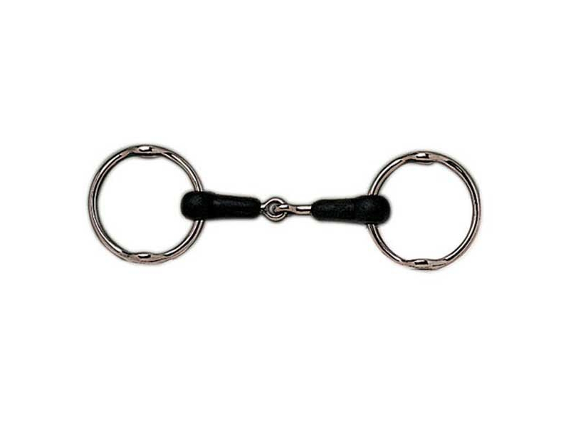 Snaffle de Borracha de Junta Única Gag Prateado 13.5 Cmsefton