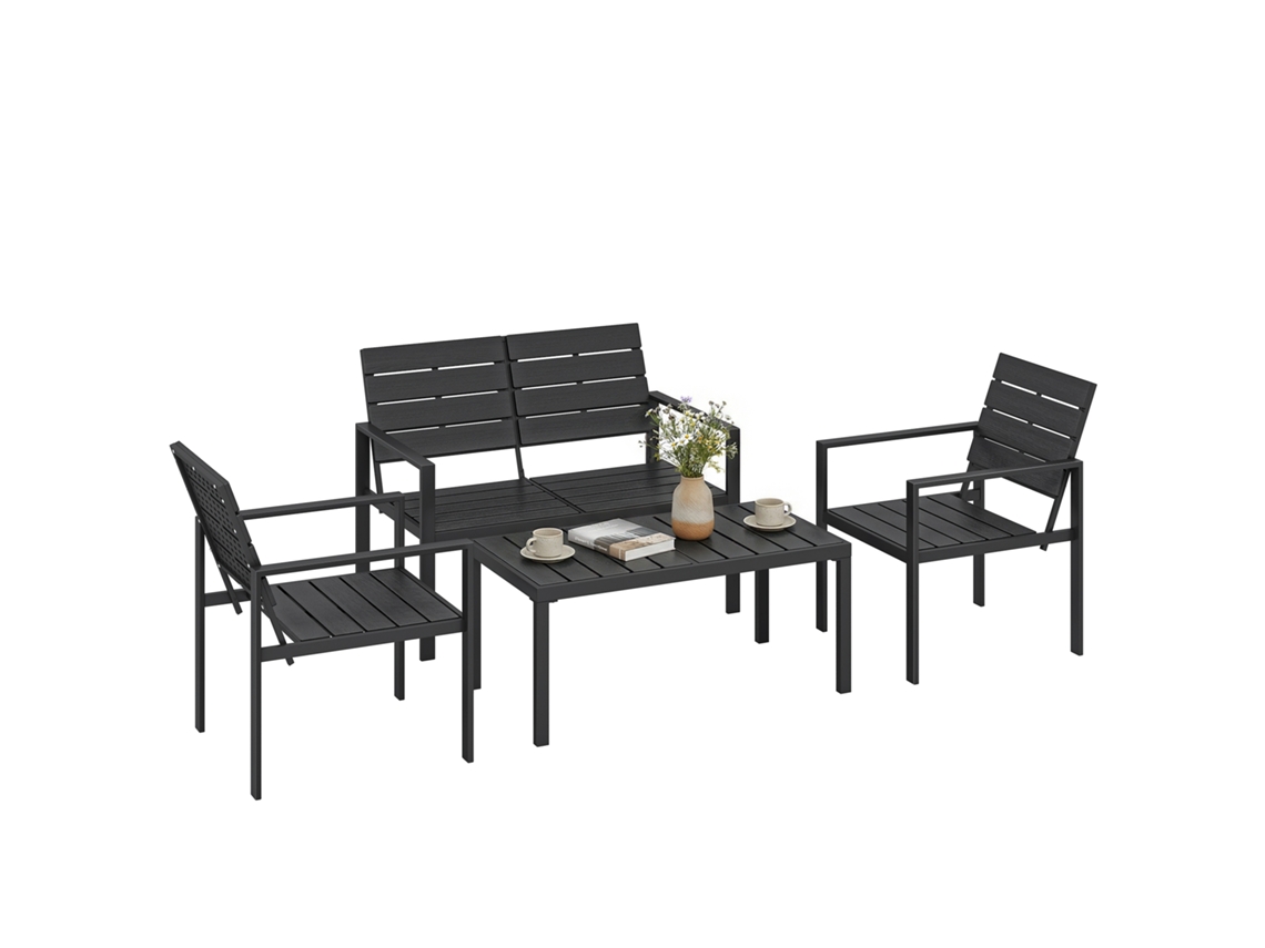 Conjunto Jardim 4 Pessoas,2 Sofás,2 Mesas Laterais PENGJIANG SHOP