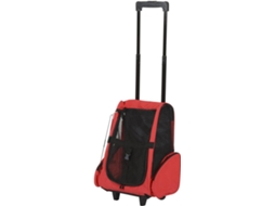 Mochila para Cães e Gatos, com Rodas, com Carrinho, Portátil, Vermelha AQUAFORGE