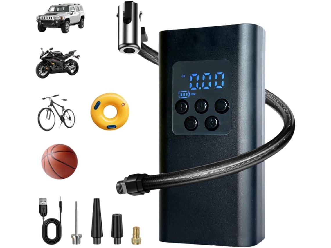 Compressor De Ar Elétrico Portátil Para Inflar Pneus