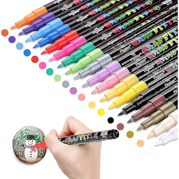 Este Conjunto de Tinta Acrílica de 18 Cores É Adequado para Pintar Materiais como Pedra, Vidro, Artesanato e Cerâmica AQUAFORGE