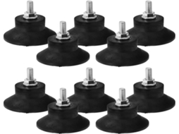 Pacote com 10 almofadas antivibração de borracha M6 Alipis para compressores de ar, 5 cm | S/MARCA