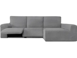 Capa de Chaise Longue Relax Direita EYSA Premium Jaz Tecido Multielástico (360 x 180 x 120 cm - Poliéster e Algodão - Gris)