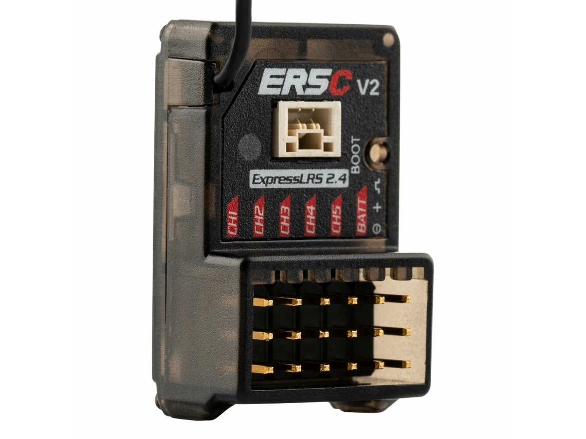 Receptor Radiomaster Er5c V2 2.4ghz 5ch Elrs Pwm para Comando À Distância de Avião, Carro e Barco Versão Lbt MDUG (mt12)