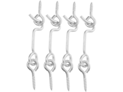 Sewacc Conjunto De 4 Peças Gancho Cabine 1, 5 Polegadas Com Fusos, Trava De Aço Porta Celeiro, Gancho De