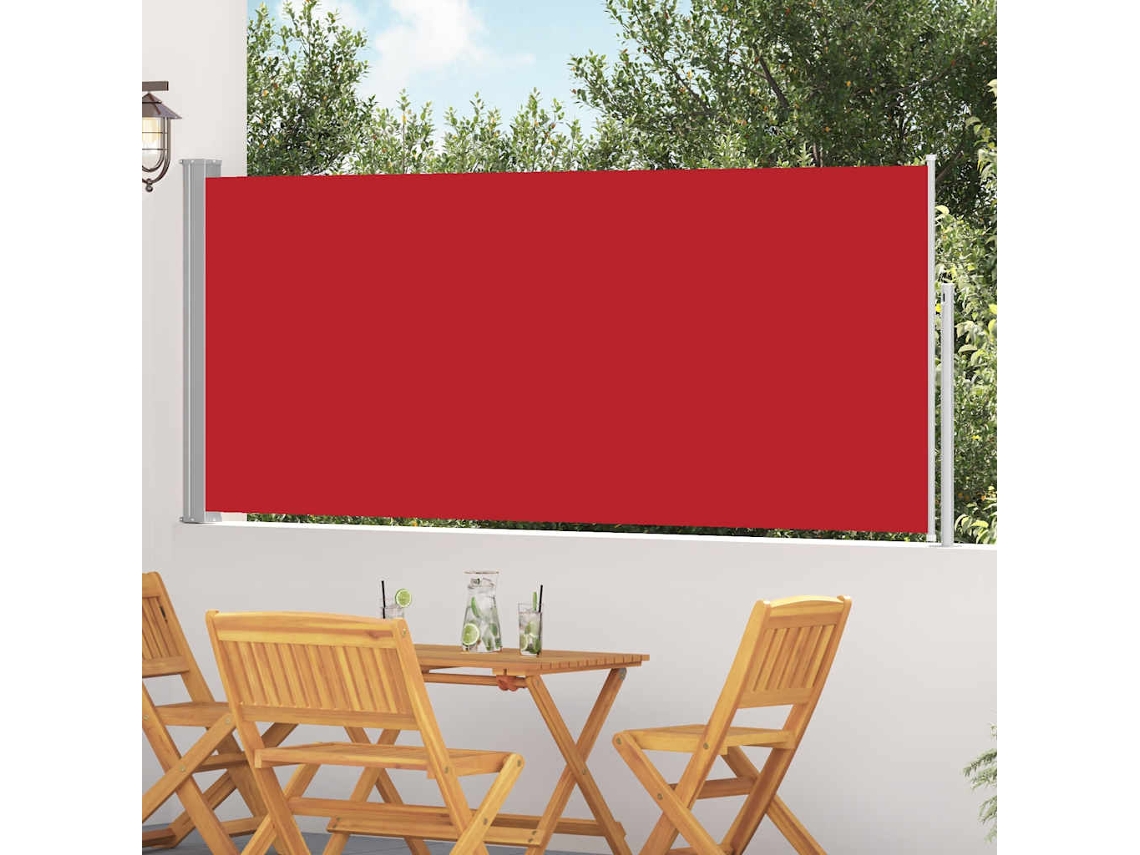 Vidaxl Toldo Lateral Retrátil 117x314 Cm Vermelho