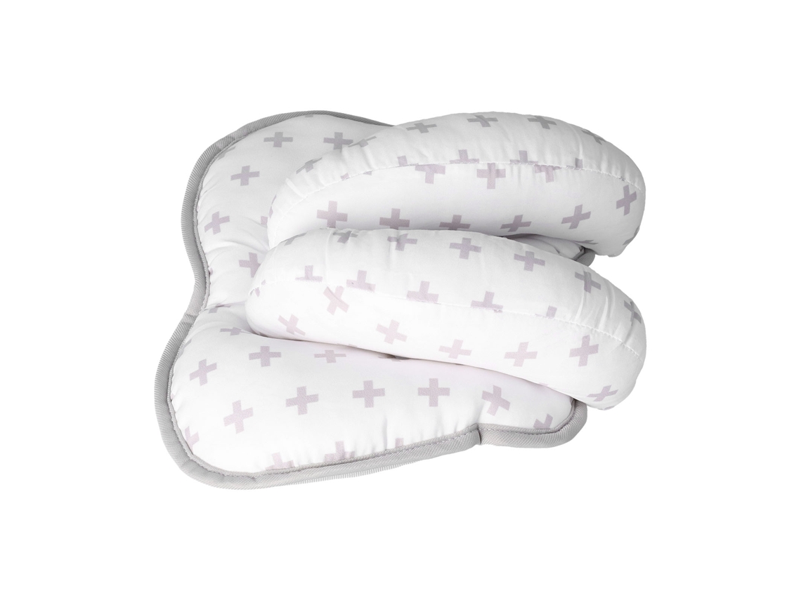 Primerox travesseiro para Bebê Ajustável Transpiravel Suave Design Único Suporte Cabeça Branco Plus