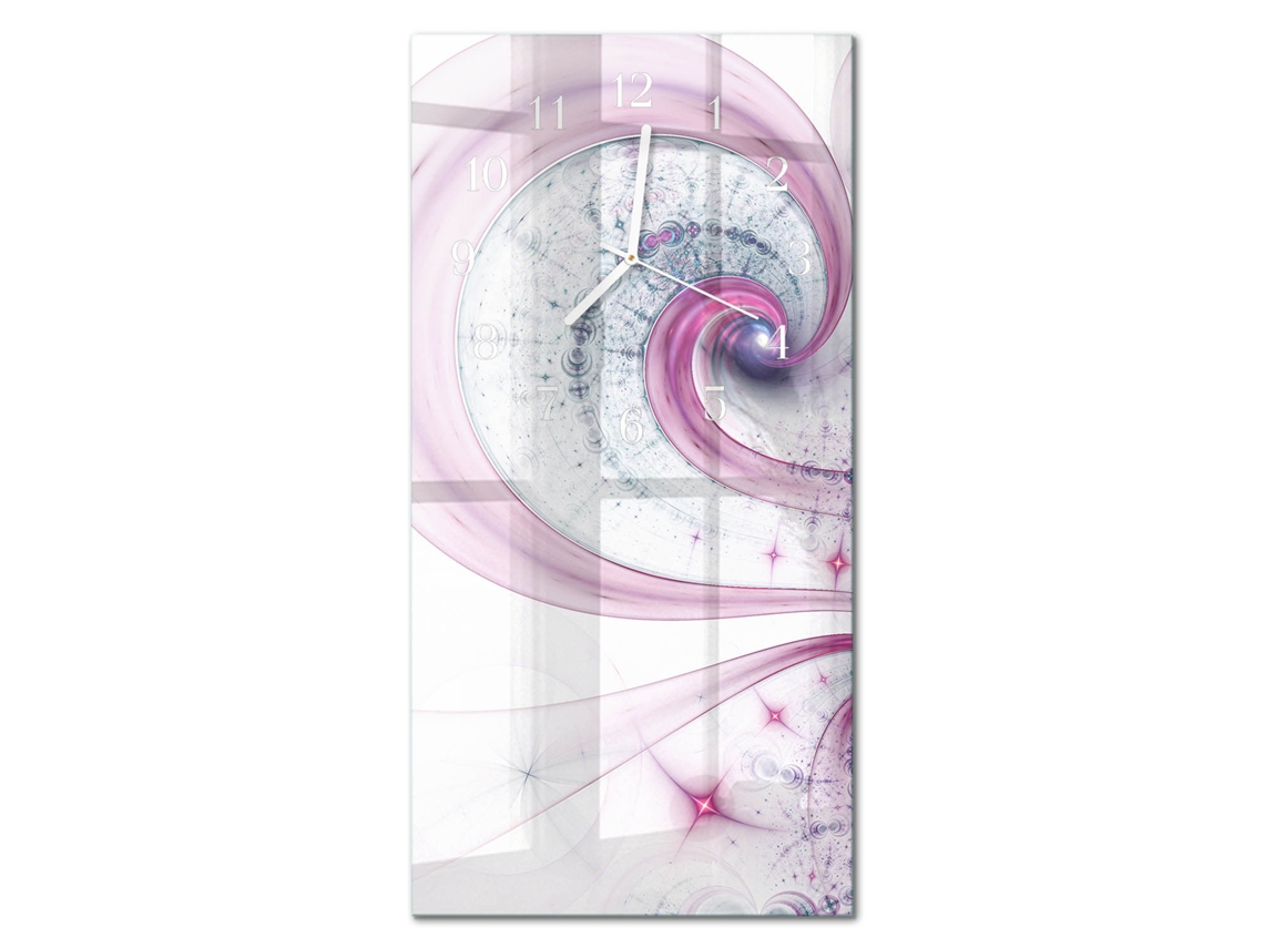 Relógio De Parede De Vidro Violeta Espelharte (30x60 Cm)
