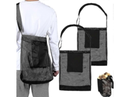 Rebe-bolso De Cosecha De Jardín, Bolsa De Malla Plegable Para Hongos, Berries Y Camping Con Correa Ajustable Y Bolsillo Externo 2 Peças