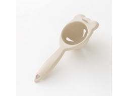 Separador de ovos gema separador branco filtro ferramenta separador de ovos com alça longa (bege 5 peças)